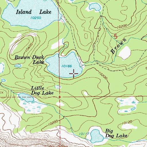 Topographic Map of Brown Duck Dam, UT