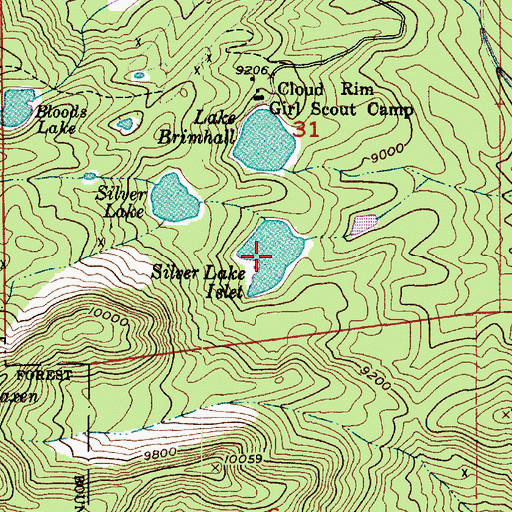 Topographic Map of Silver Lake Islet, UT