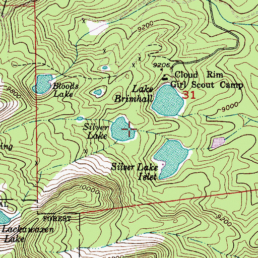 Topographic Map of Silver Lake Dam, UT