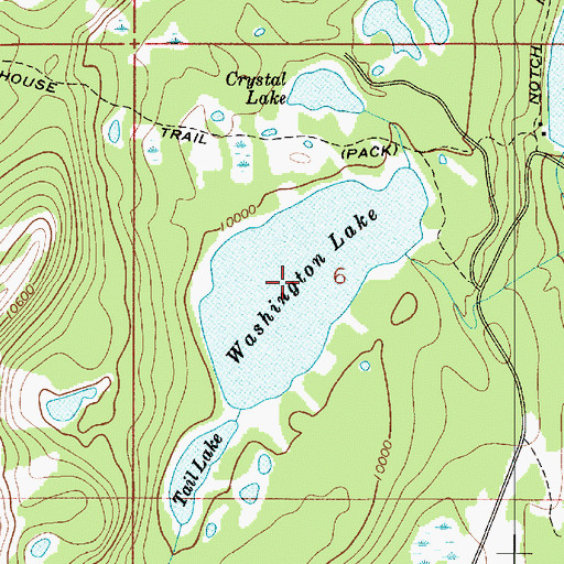Topographic Map of Washington Lake, UT