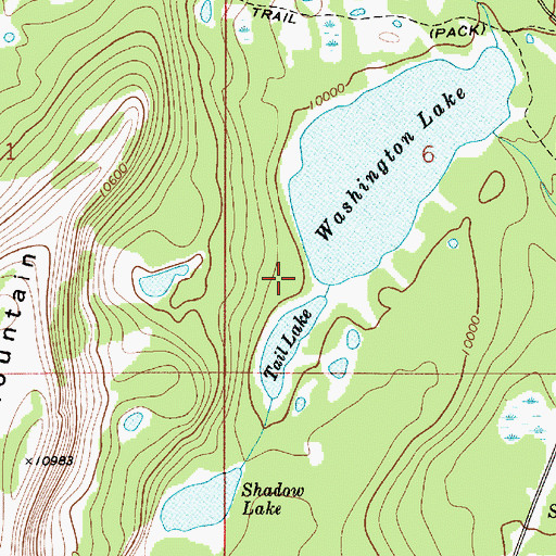 Topographic Map of Washington Lake Dam, UT