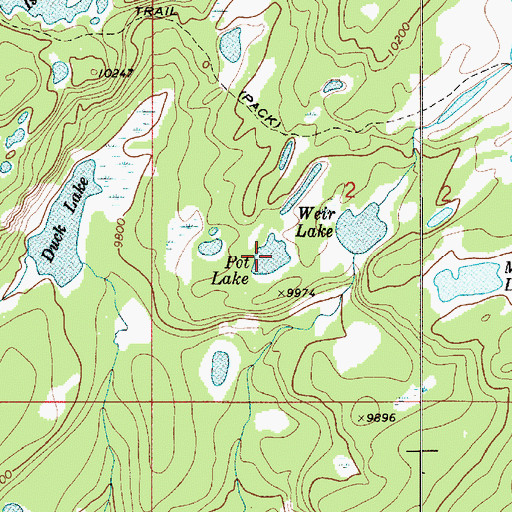 Topographic Map of Pot Reservoir, UT