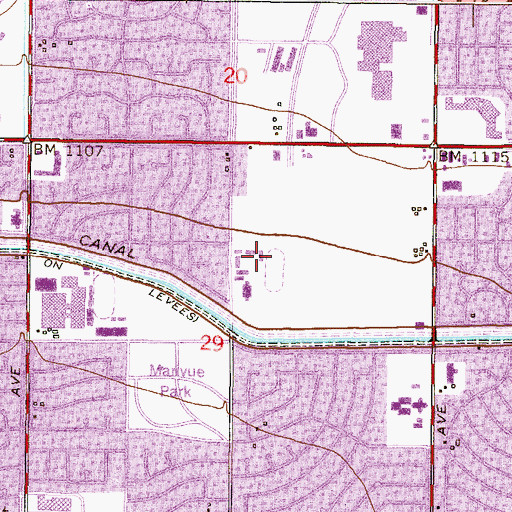 Topographic Map of Frank Borman Middle School, AZ