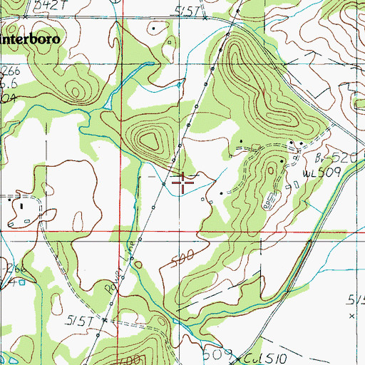 Topographic Map of Darby Spring, AL