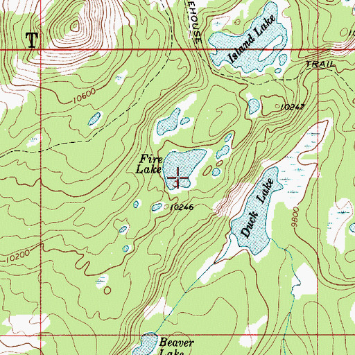 Topographic Map of Fire Lake Dam, UT