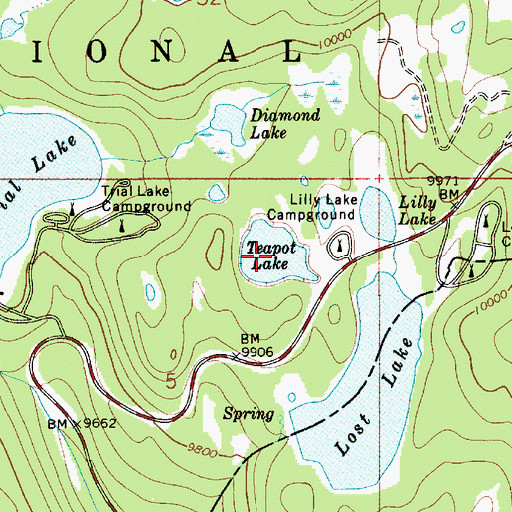 Topographic Map of Lost Lake Number Two, UT