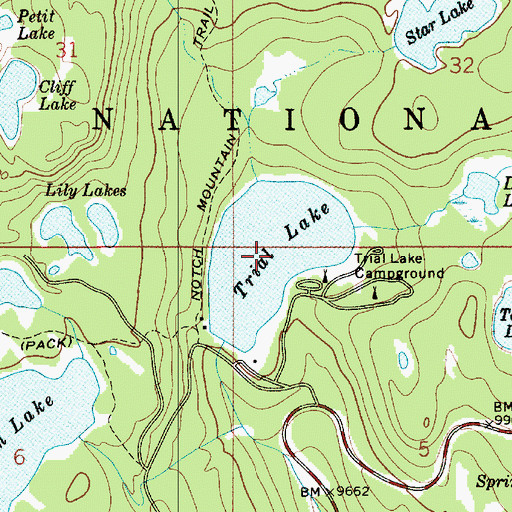 Topographic Map of Trial Lake, UT