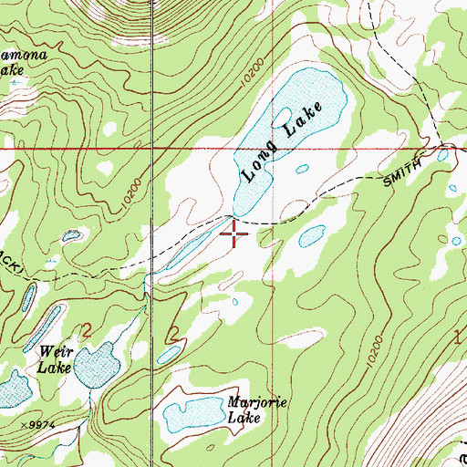 Topographic Map of Long Lake Dam, UT