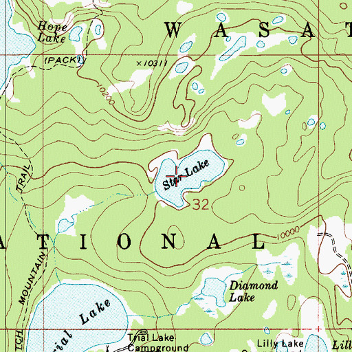 Topographic Map of Star Lake, UT