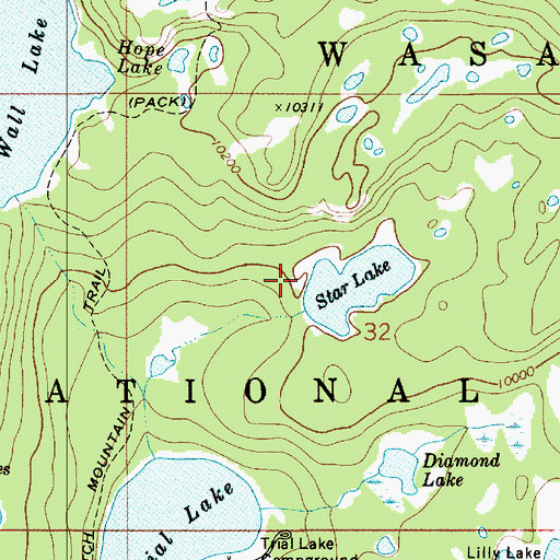 Topographic Map of Star Lake Dam, UT