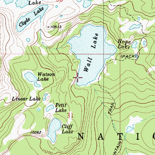 Topographic Map of Wall Lake Dam, UT