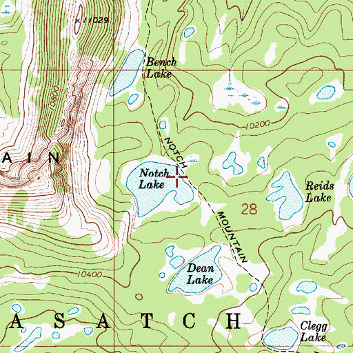Topographic Map of Cliff Lake Dam, UT