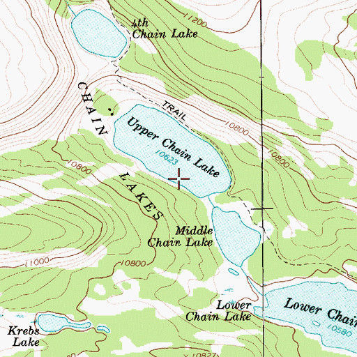Topographic Map of Upper Chain Lake Dam, UT