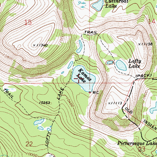 Topographic Map of Kamas Lake, UT