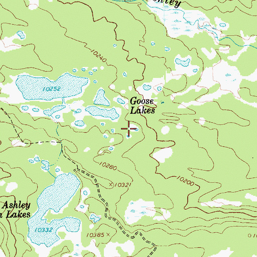 Topographic Map of Lower Goose Lake, UT