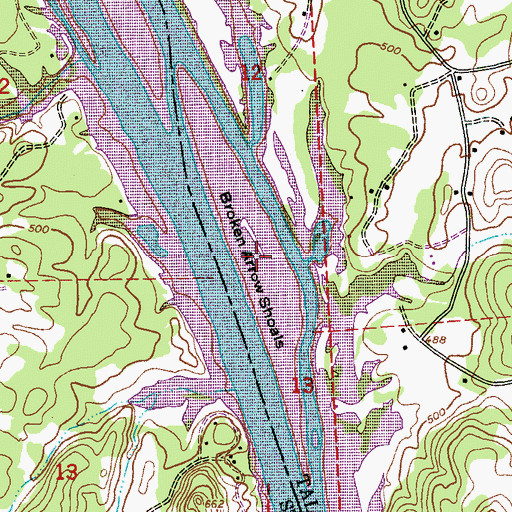 Topographic Map of Denson Island (historical), AL