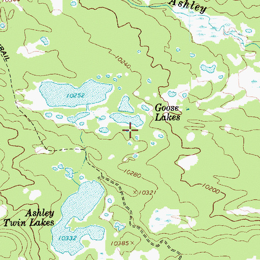 Topographic Map of Upper Goose Lake Dam, UT