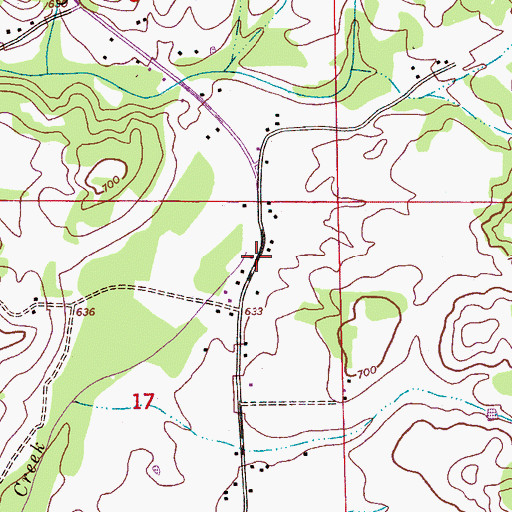 Topographic Map of Dills Spring, AL
