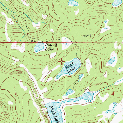 Topographic Map of Sand Lake Dam, UT