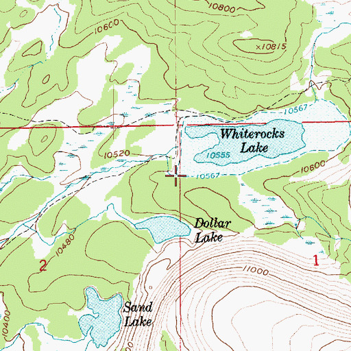 Topographic Map of Whiterocks Lake Dam, UT