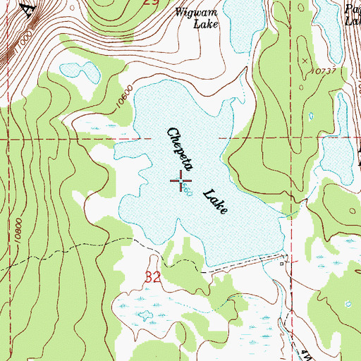 Topographic Map of Chepeta Lake, UT