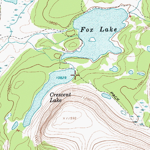 Topographic Map of Crescent Lake Dam, UT