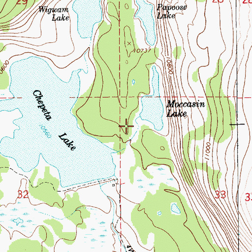 Topographic Map of Moccasin Lake Dam, UT
