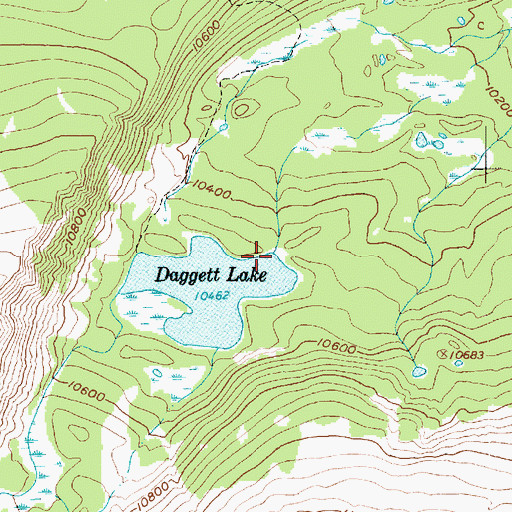 Topographic Map of Daggett Lake Dam, UT