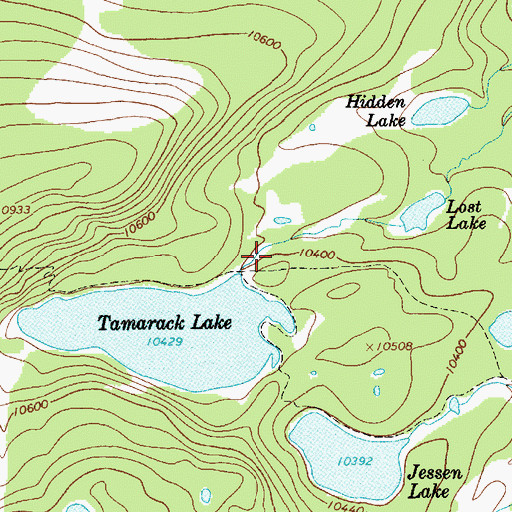 Topographic Map of Tamarack Lake, UT