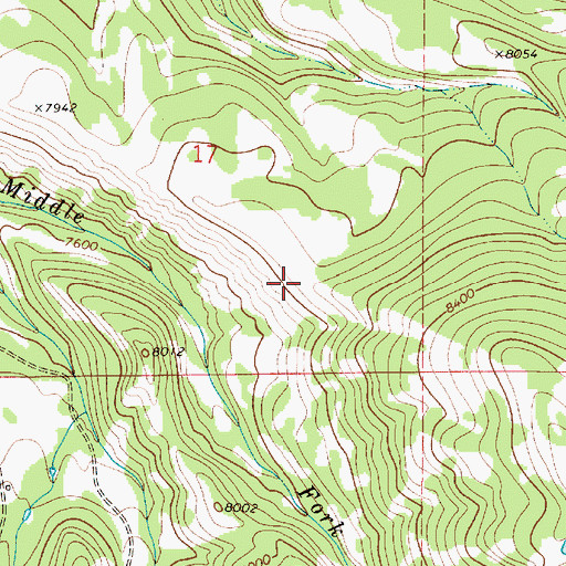 Topographic Map of Beaver Meadow Dam, UT