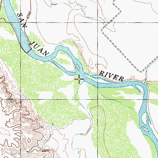 Topographic Map of Beclabito Wash, NM