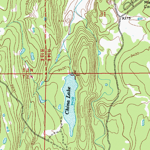Topographic Map of China Lake Dam, UT