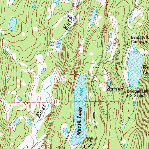 Topographic Map of Marsh Lake, UT