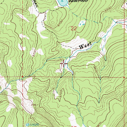 Topographic Map of Moslander Reservoir, UT