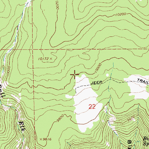 Topographic Map of Ashley National Forest, UT