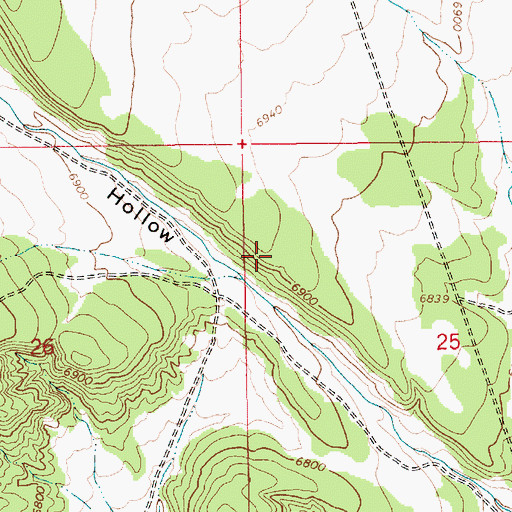 Topographic Map of Uintah and Ouray Reservation, UT