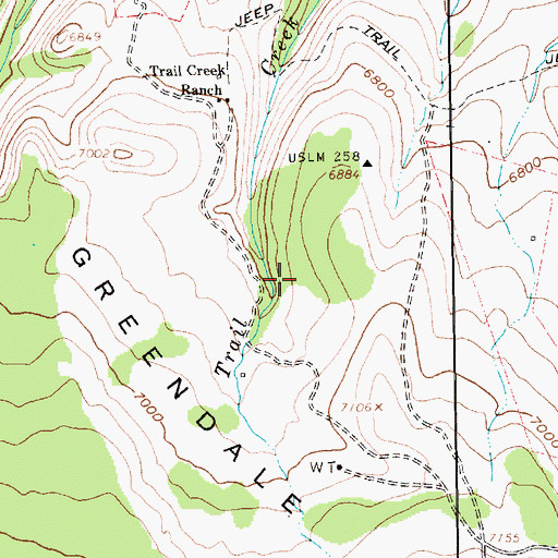Topographic Map of Daggett County, UT