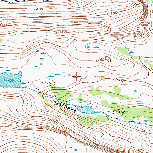 Topographic Map of Gilbert Creek Basin, UT