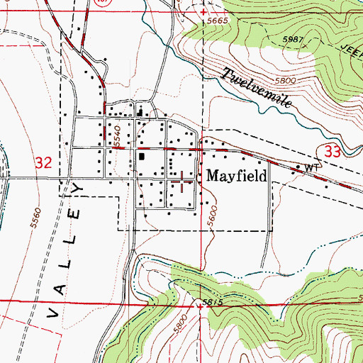 Topographic Map of Twelvemile Canyon, UT