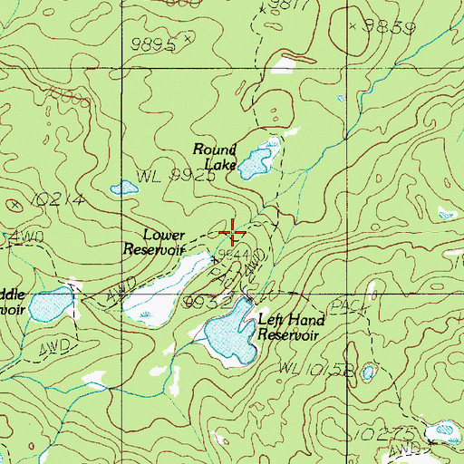 Topographic Map of Left Hand Fork of Donkey Creek Dam, UT