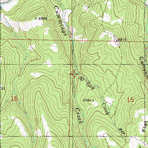 Topographic Map of Al Gay Creek, UT