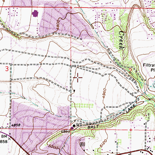 Topographic Map of Albion Middle School, UT