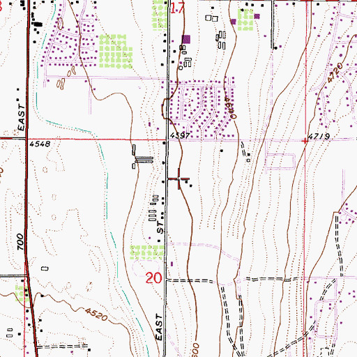 Topographic Map of Alta High School, UT