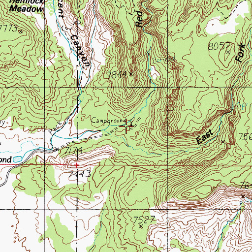 Topographic Map of Aquarius Mobile and RV Campground, UT