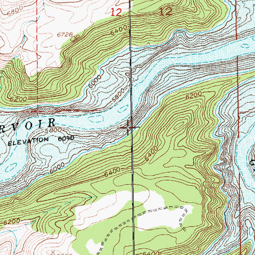 Topographic Map of Ashley Falls, UT