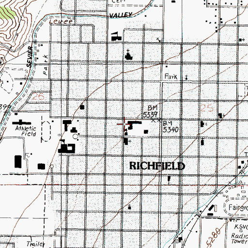 Topographic Map of Ashman Elementary School, UT