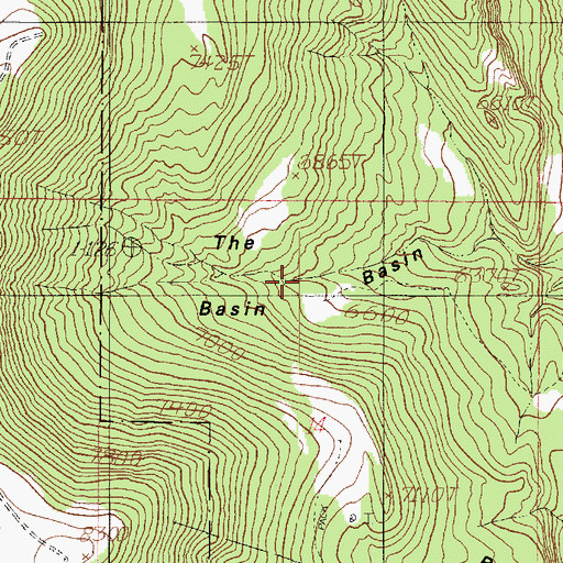 Topographic Map of Basin Canyon, UT