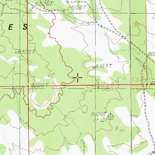 Topographic Map of Baullies, UT