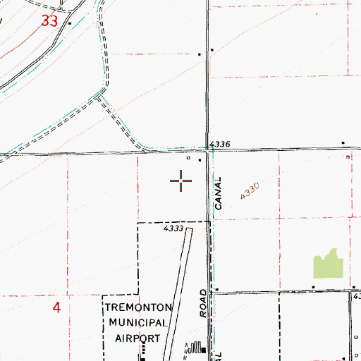 Topographic Map of Bear River Valley Hospital, UT