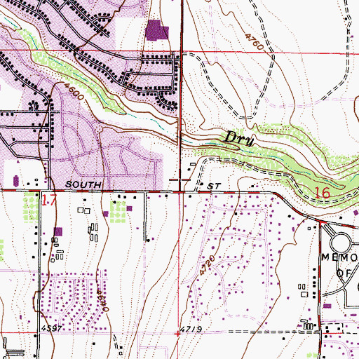 Topographic Map of Bell Canyon Shopping Center, UT